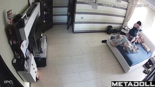 Naughty naked Canadian brunette woman sex at home live