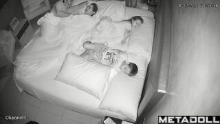 Amateur couple fuck in their daughter’s room spy cam