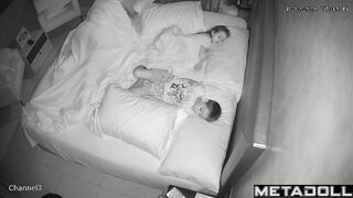 Amateur couple fuck in their daughter’s room spy cam