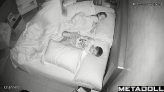 Amateur couple fuck in their daughter’s room spy cam