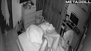 My amazing parents having sex in their bed hidden IP camera