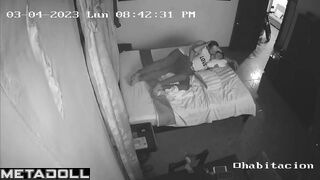 Amateur couple having sex brutally in their bed recording