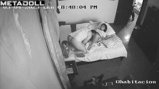 Amateur couple having sex brutally in their bed recording