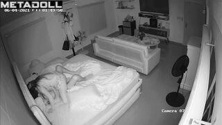 Amateur couple having sex on their bed hard live