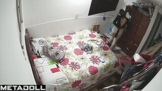 Perverse Portuguese blonde student girl changes her clothes to go out to a party