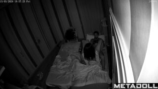 Swedish new couple fuck brutally in their bed spy cam