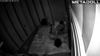 Swedish new couple fuck brutally in their bed spy cam