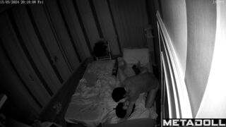 Swedish new couple fuck brutally in their bed spy cam