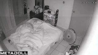 Fat blonde woman rubs her hairy pussy voyeur cam