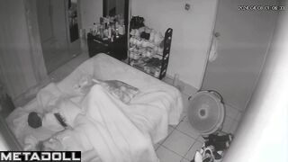 Busty blonde mom fingers in her bed online