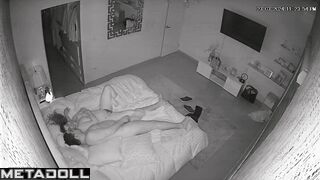 Chunky German brunette wife fucked hard in Morning hidden IP cam