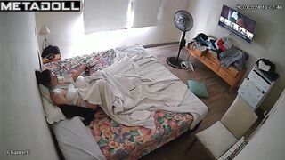 Skinny brunette wife is masturbating to orgasm hidden IP cam