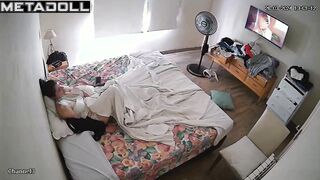 Skinny brunette wife is masturbating to orgasm hidden IP cam