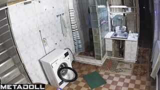 Shower spy cam with my mature mom