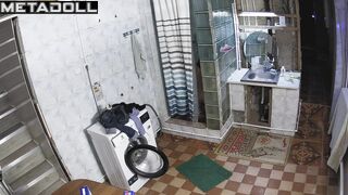 Shower spy cam with my mature mom