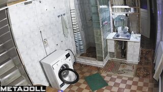 Shower spy cam with my mature mom