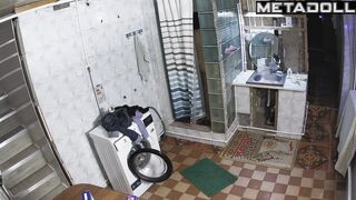 Shower spy cam with my mature mom