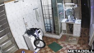 Shower spy cam with my mature mom