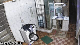 Shower spy cam with my mature mom