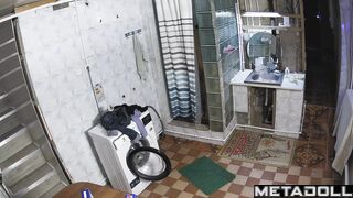 Shower spy cam with my mature mom