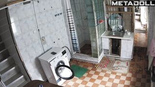Shower spy cam for my naked sister