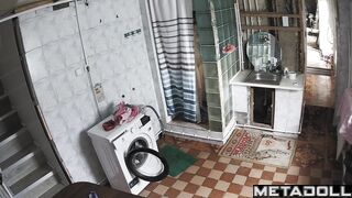 Shower spy cam for my naked sister
