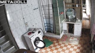 Shower spy cam for my naked sister