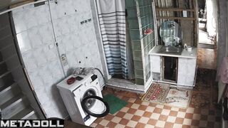 Shower spy cam for my naked sister