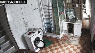 Shower spy cam for my naked sister