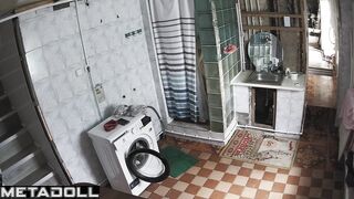 Shower spy cam for my naked sister