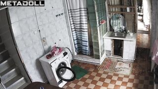 Shower spy cam for my naked sister