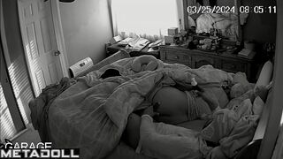 Portuguese newly married couple fuck on their bed hard spy cam