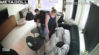 Busty Spanish blonde mature mom receives oral sex spy cam