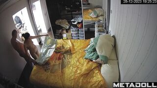 Chubby busty German brunette student girl gets fucked in doggy style hidden camera