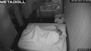 Amateur couple having sex in their bed wildly spy cam