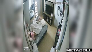 Big tits blonde wife masturbates while being filmed voyeur IP cam