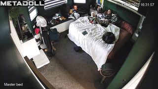 Innocent redhead aunt rubs her pussy hard voyeur cam