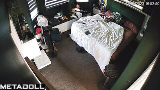 Single redhead step-mom is recorded masturbating real spy cam