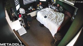 Single redhead step-mom is recorded masturbating real spy cam