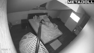 Romanian mature couple having sex wildly in their bed spy cam