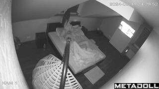 Romanian mature couple having sex wildly in their bed spy cam