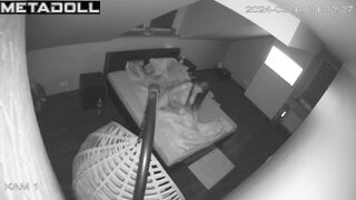 Romanian mature couple having sex wildly in their bed spy cam