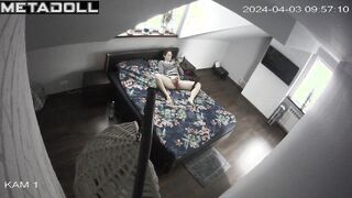 Big ass American mother is masturbating while watching porn with a vibrator