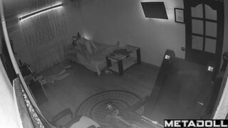 Real amateur couple fuck on the couch hidden cam
