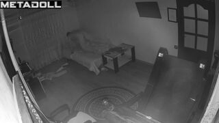 Real amateur couple fuck on the couch hidden cam