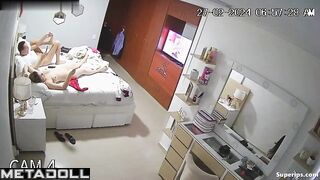 Brazilian married couple fucks in their bed