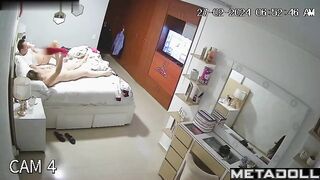 Brazilian married couple fucks in their bed
