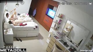 Brazilian married couple fucks in their bed