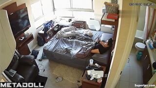Fat Latina masturbates watching porn