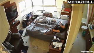 Fat Latina masturbates watching porn